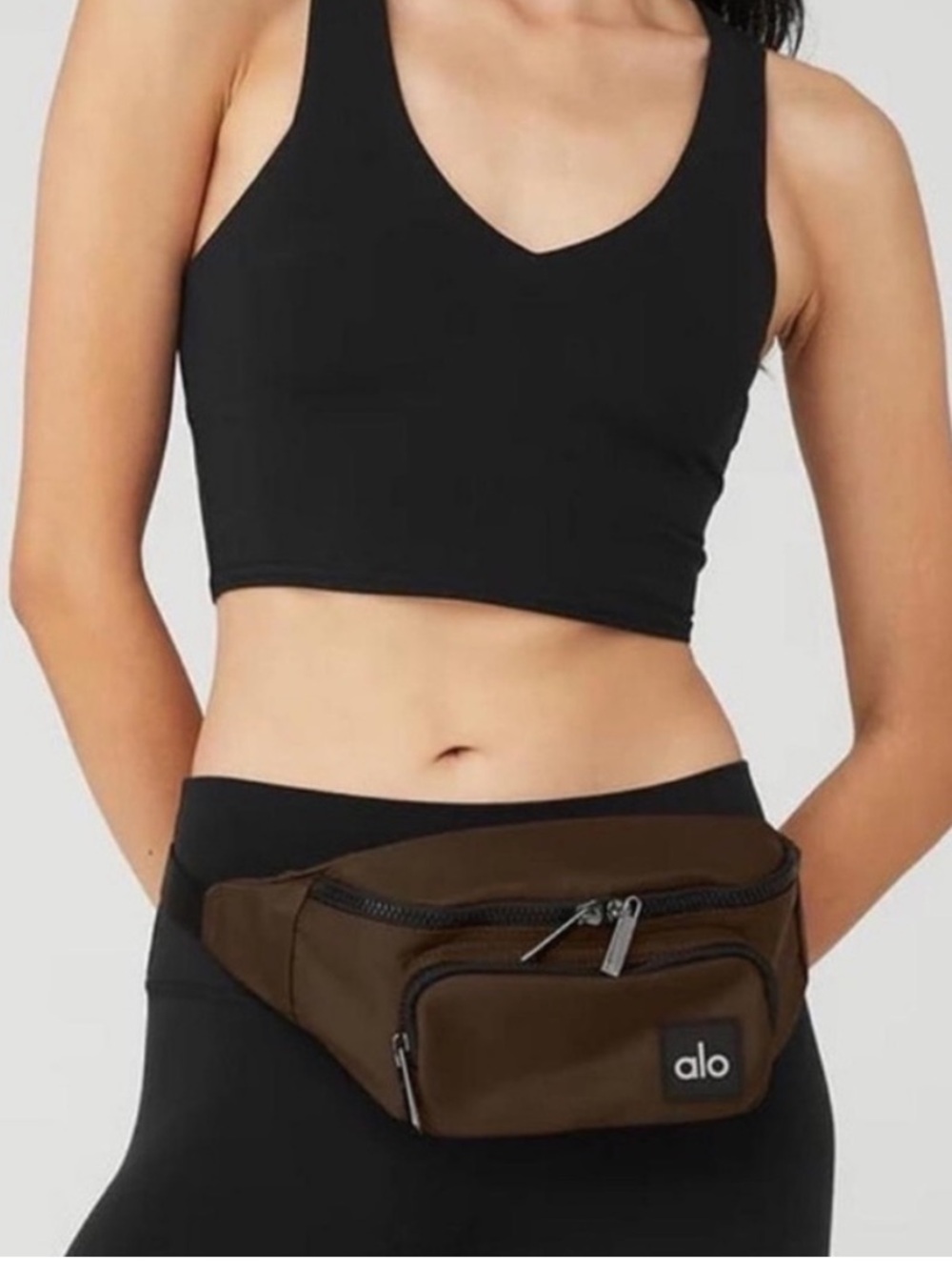 ALO Yoga Explorer Brown Nylon Belt Bag